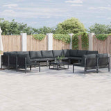 Garden Sofa Set 13 pcs Anthracite Steel