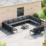 Garden Sofa Set 13 pcs Anthracite Steel