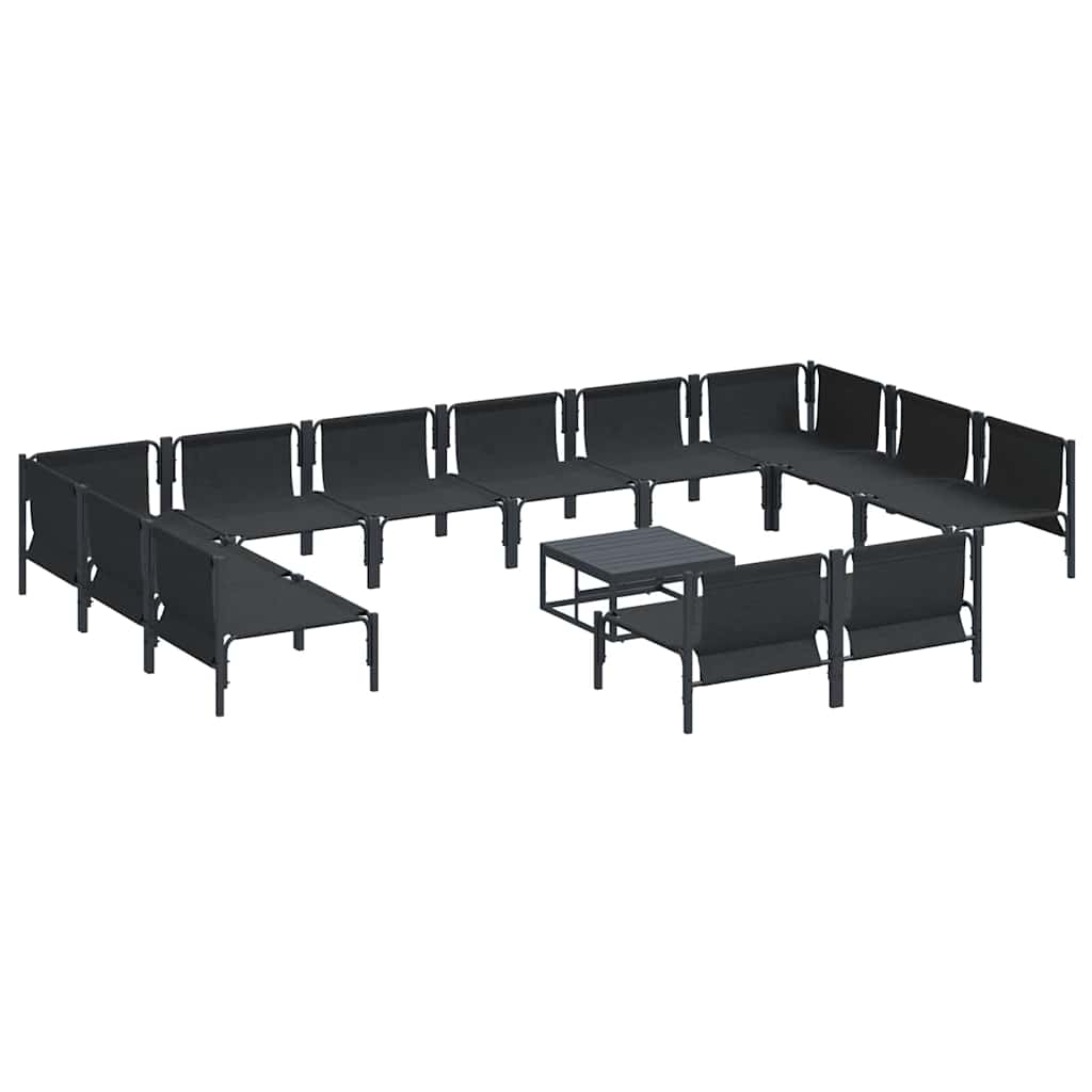 Garden Sofa Set 13 pcs Anthracite Steel
