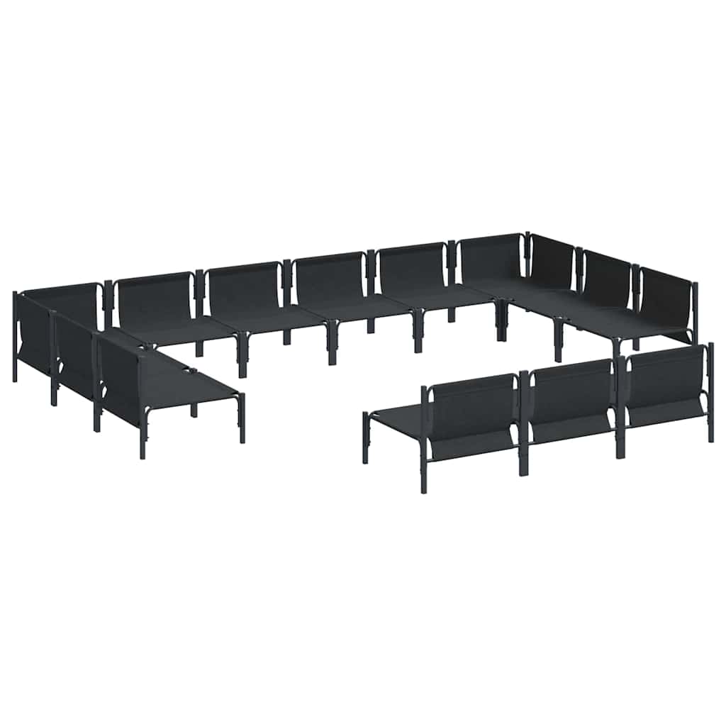 Garden Sofa Set 13 pcs Anthracite Steel
