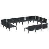 Garden Sofa Set 13 pcs Anthracite Steel