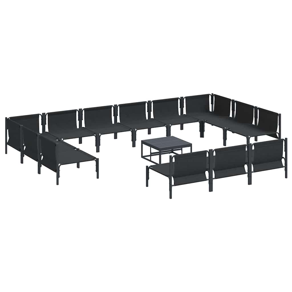 Garden Sofa Set 14 pcs Anthracite Steel