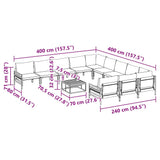 Garden Sofa Set 12 pcs Anthracite Steel