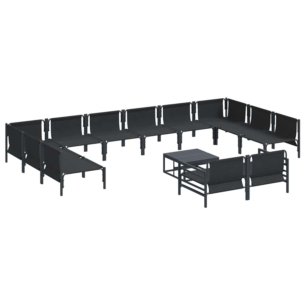Garden Sofa Set 13 pcs Anthracite Steel