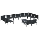 Garden Sofa Set 13 pcs Anthracite Steel