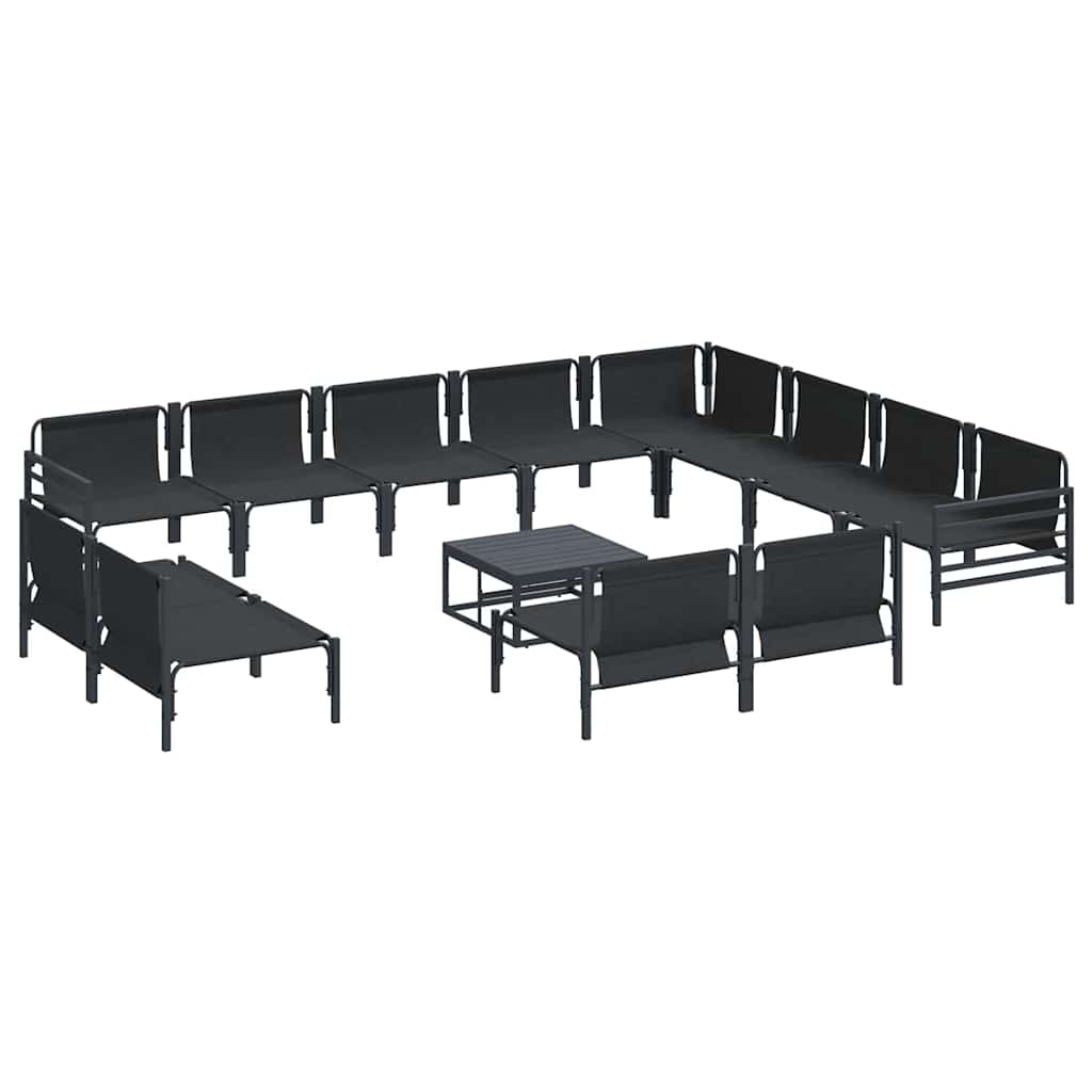 Garden Sofa Set 13 pcs Anthracite Steel