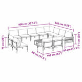 Garden Sofa Set 13 pcs Anthracite Steel