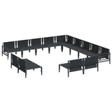Garden Sofa Set 13 pcs Anthracite Steel