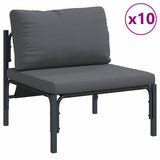 Garden Sofa Set 14 pcs Anthracite Steel