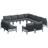 Garden Sofa Set 11 pcs Anthracite Steel
