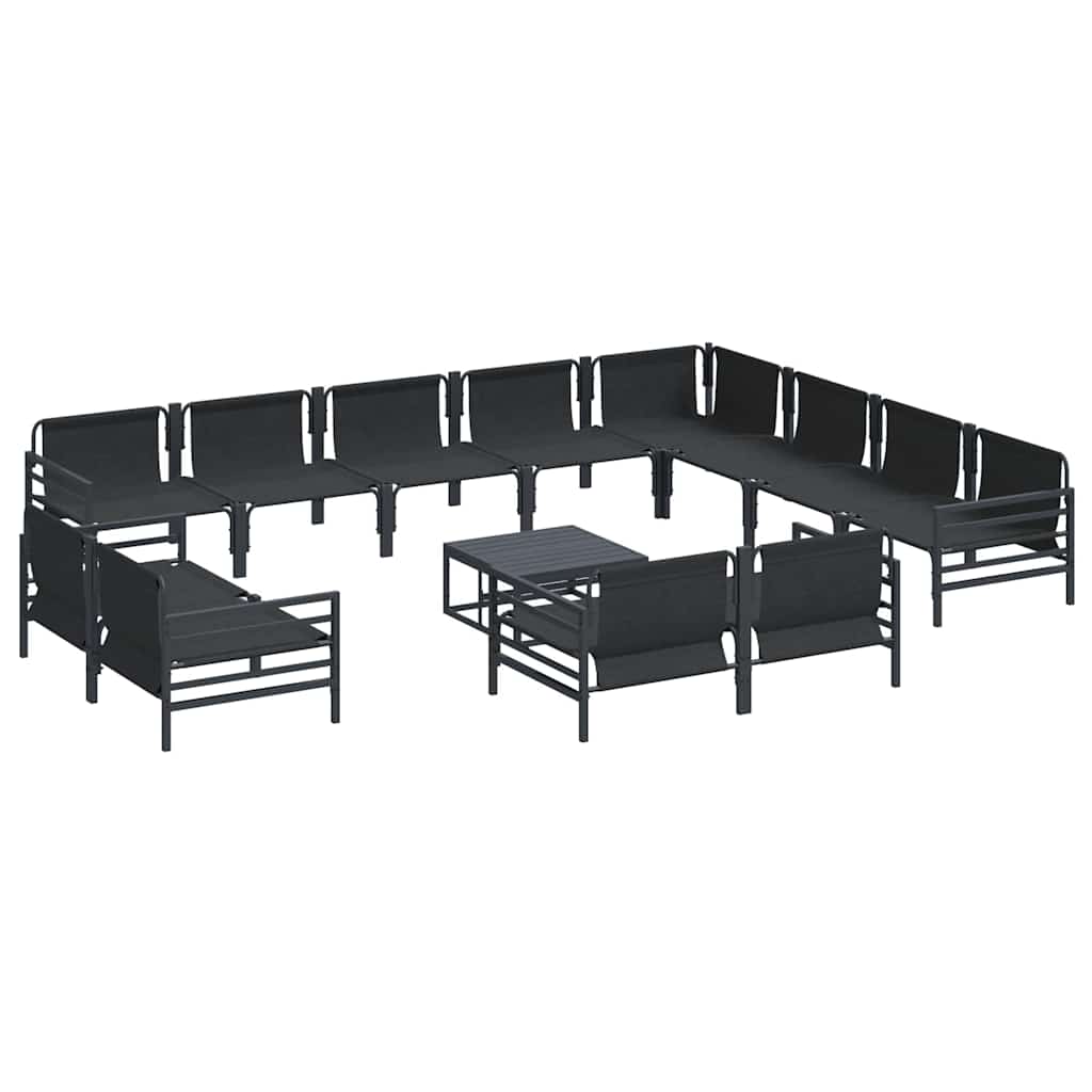 Garden Sofa Set 13 pcs Anthracite Steel