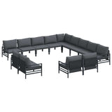 Garden Sofa Set 13 pcs Anthracite Steel