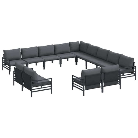 Garden Sofa Set 13 pcs Anthracite Steel