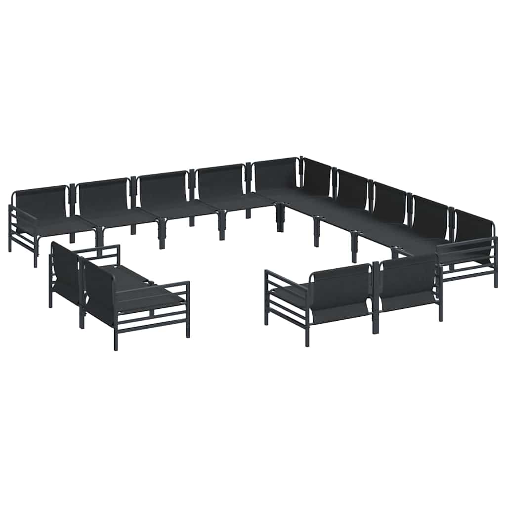 Garden Sofa Set 13 pcs Anthracite Steel