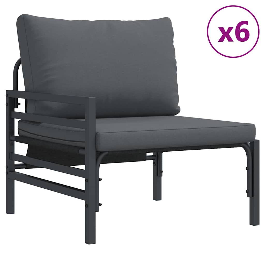 Garden Sofa Set 14 pcs Anthracite Steel