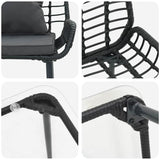 Garden Furniture Set with Cushion 4 pcs Brown, Black, Cream