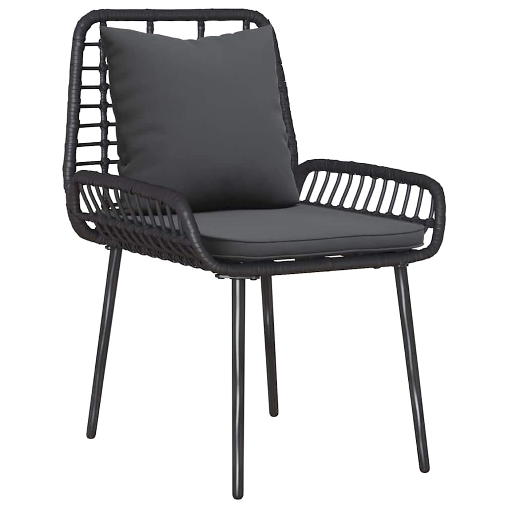 Garden Furniture Set with Cushion 4 pcs Brown, Black, Cream