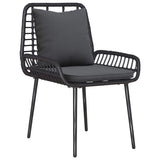 Garden Furniture Set with Cushion 4 pcs Brown, Black, Cream