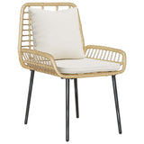 Garden Furniture Set with Cushion 4 pcs Brown, Black, Cream