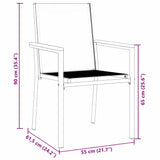 Garden Dining Set 3 pcs Black Textilene and steel