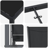 Garden Dining Set 5 pcs Black Textilene and steel