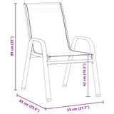 Garden Dining Set 9 pcs Grey and Black Powder-coated Steel