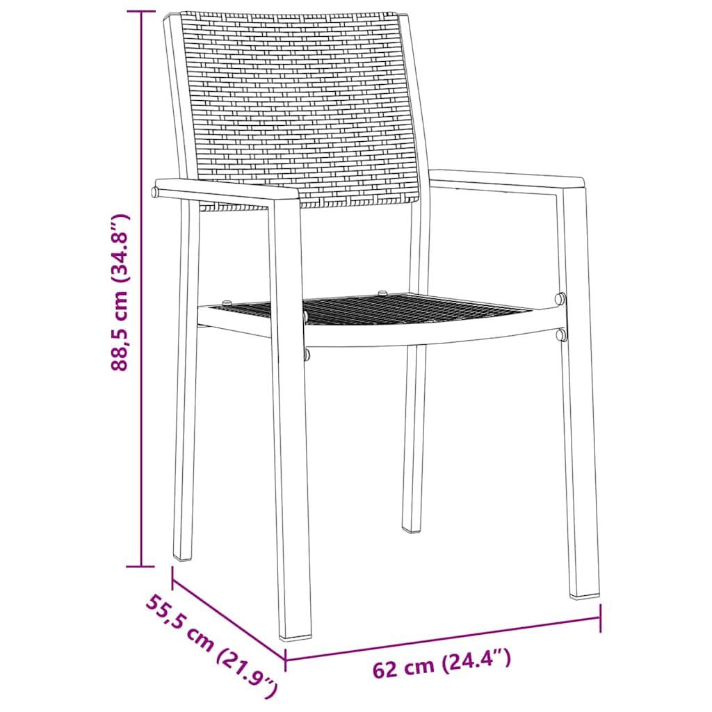 Garden Dining Set 5 pcs Black Poly rattan