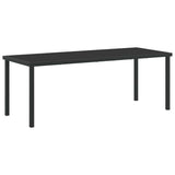 Garden Dining Set 7 pcs Black PVC rattan