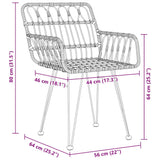 Garden Dining Set 5 pcs Black Poly rattan