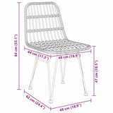 Garden Dining Set 7 pcs Black Poly rattan