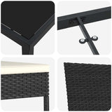 Garden Dining Set 7 pcs Cream Powder-Coated Steel