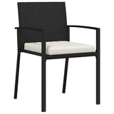 Garden Dining Set 5 pcs Black Poly rattan