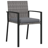 Garden Dining Set 5 pcs Grey Poly rattan