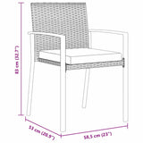 Garden Dining Set 5 pcs Grey Poly rattan