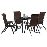 Garden Dining Set Height-Adjustable 5 pcs Brown Poly rattan