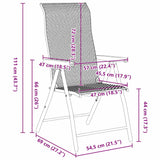 Garden Dining Set 7 pcs Black Coffee Powder-Coated Steel