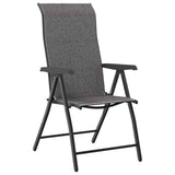 Garden Dining Set Height-Adjustable 3 pcs Grey Poly rattan