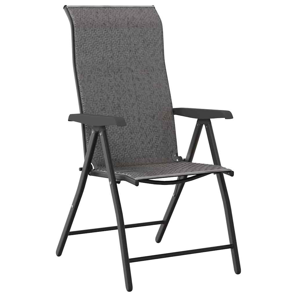Garden Dining Set Height-Adjustable 5 pcs Grey Poly rattan