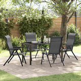 Garden Dining Set Height-Adjustable 5 pcs Grey Poly rattan