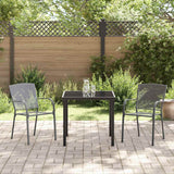 Garden Dining Set 3 pcs Anthracite Steel