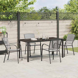 Garden Dining Set 5 pcs Anthracite Steel