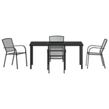 Garden Dining Set 5 pcs Anthracite Steel
