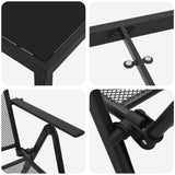 Garden Dining Set Folding 5 pcs Anthracite Steel