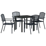 Garden Dining Set 5 pcs Anthracite Steel