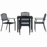 Garden Dining Set 5 pcs Anthracite Steel