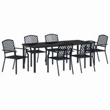 Garden Dining Set 7 pcs Anthracite Powder-Coated Steel