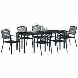 Garden Dining Set 7 pcs Anthracite Powder-Coated Steel