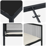Garden Dining Set 5 pcs Black Poly rattan