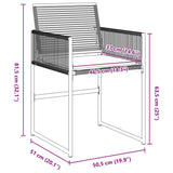 Garden Dining Set 5 pcs Black Poly rattan