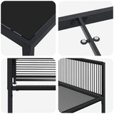 Garden Dining Set 5 pcs Black Poly rattan